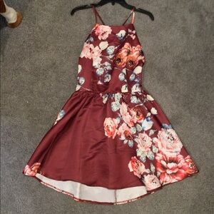 NWT Charlotte Russe Flower Fit & Flare Garden Party Prom Wedding Dress Y2K Lsrge